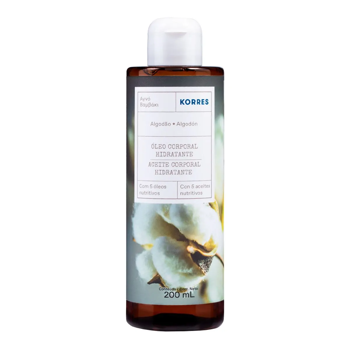 Oleo Corporal P/banho Korres Algodao 200ml