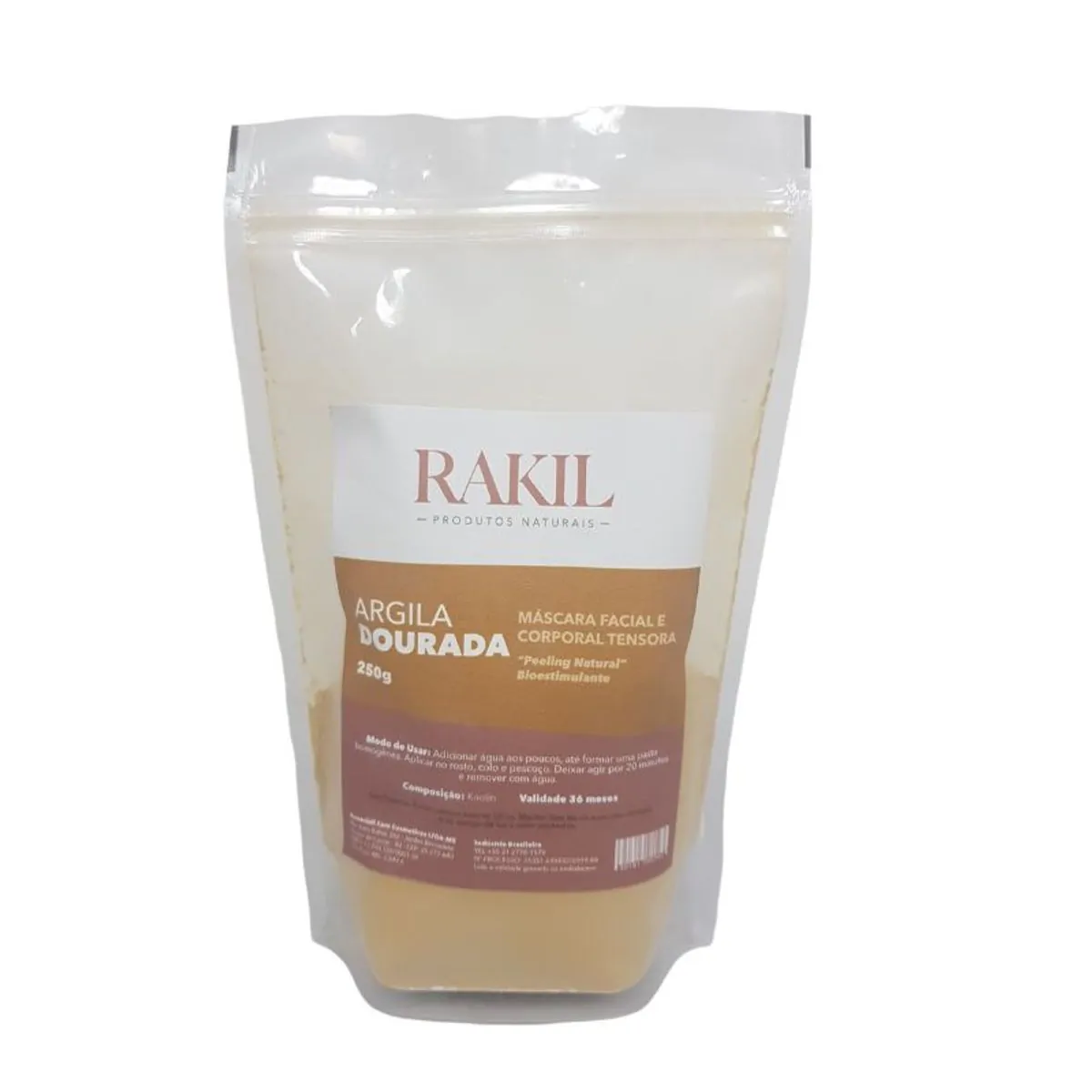 Argila Dourada Zip Lock Rakil 250g