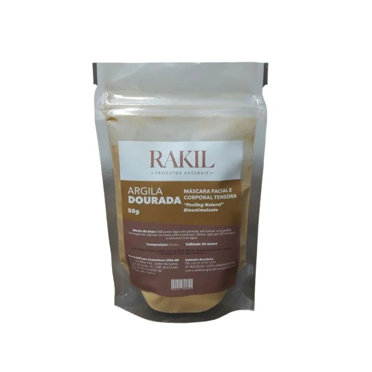 Argila Dourada Zip Lock Rakil 50g