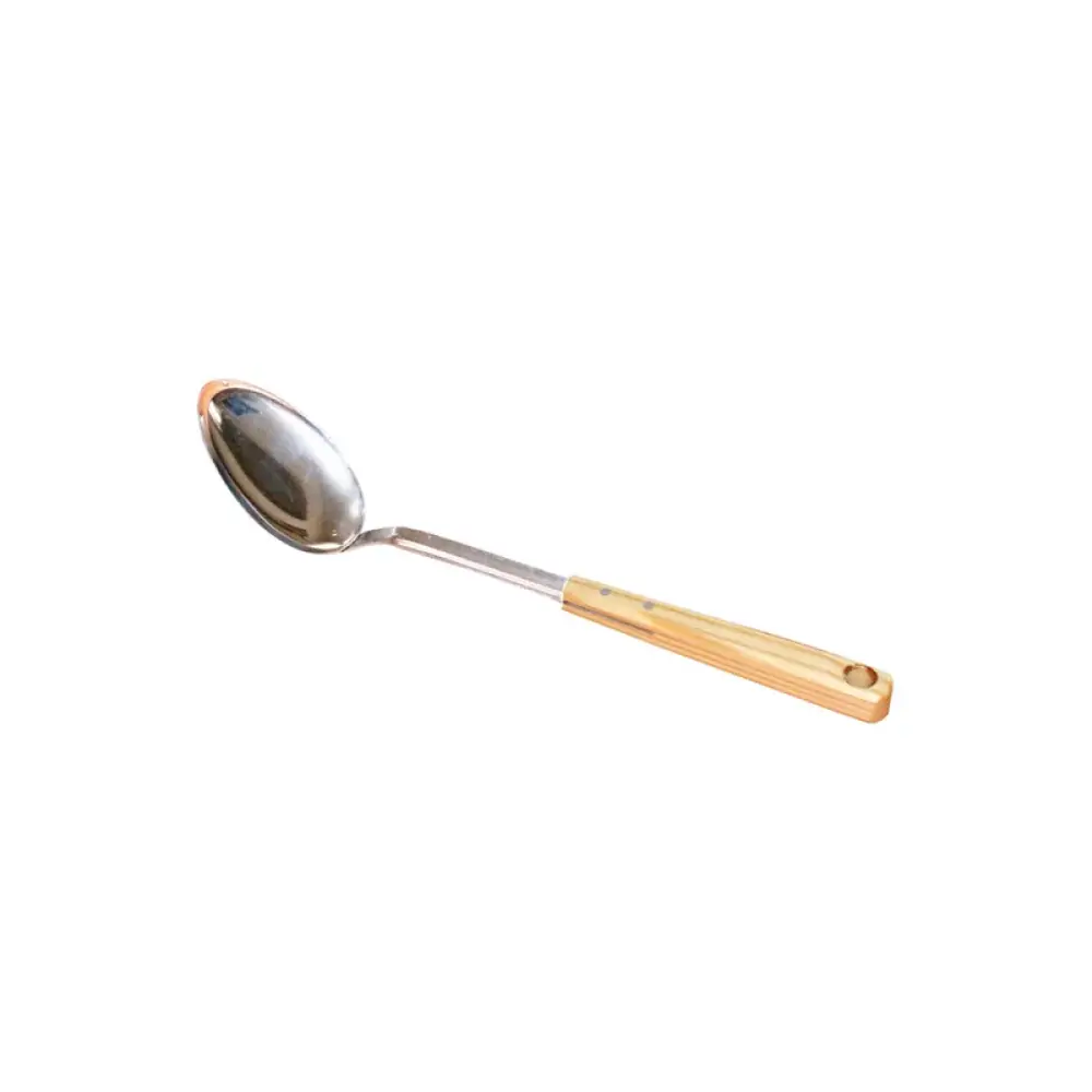 Colher Arroz Inox Cabo Madeira