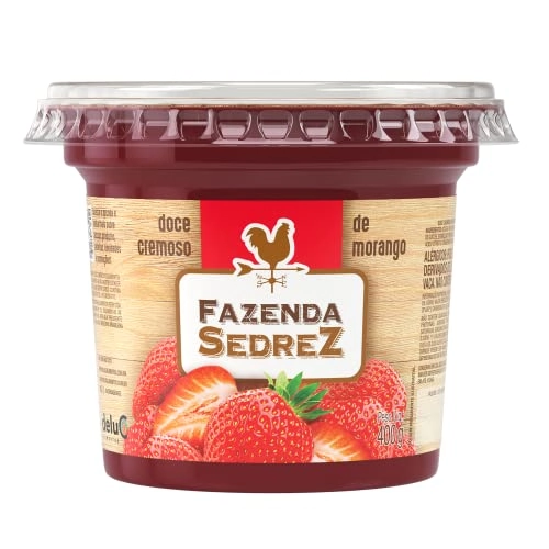Doce Fazenda Sedrez 400g Crem Morango