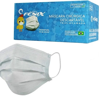 Fenix Mascara Cirurgia Inf Branca C/50