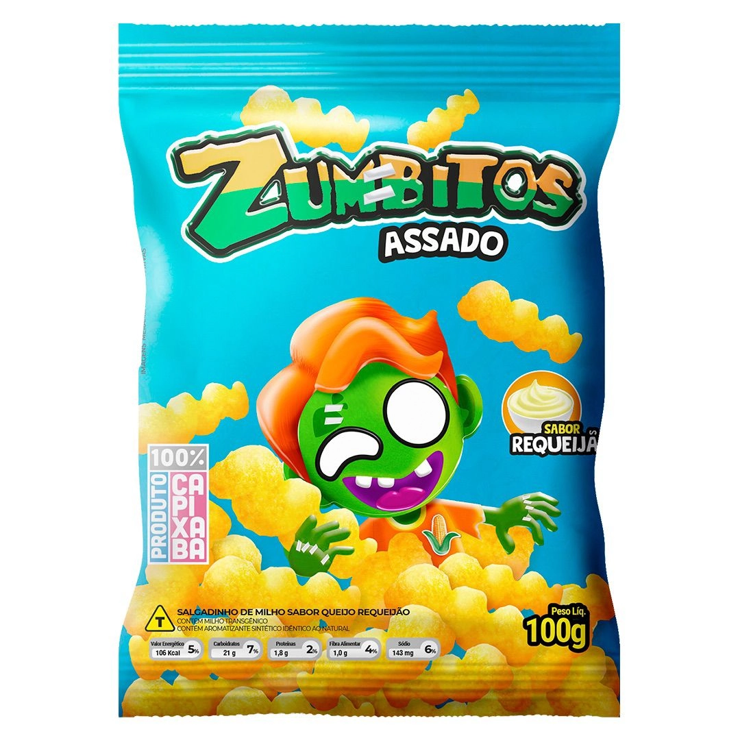 Chips Zumbitos Requeijao 100g 14887 Santos