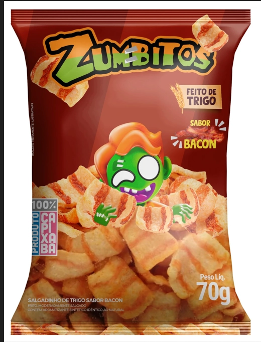 Salgadinho Zumbitos Bacon Pellet 70g 16492 Santos