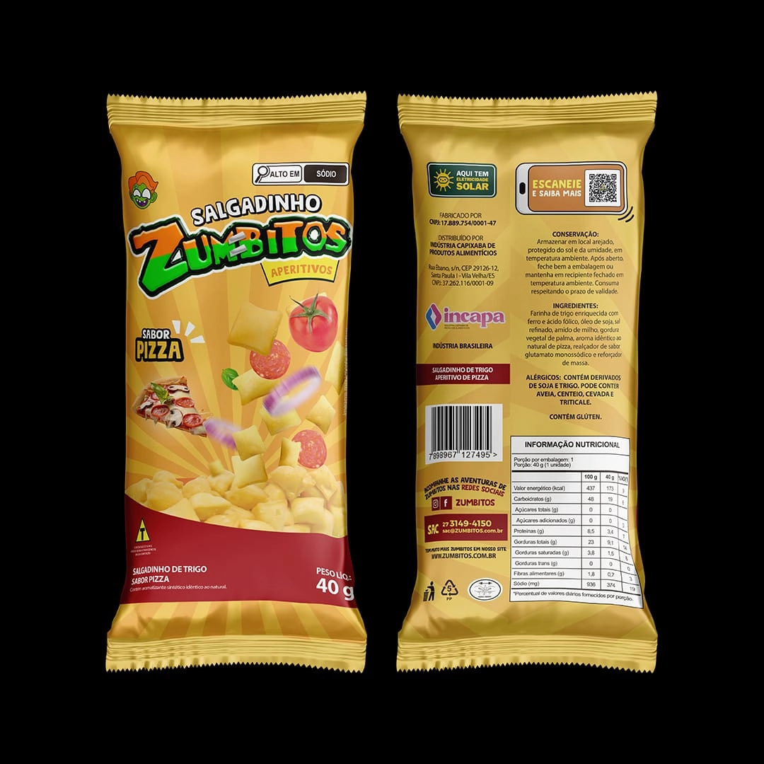 Salgadinho Zumbitos Pizza 40g 17312 Santos