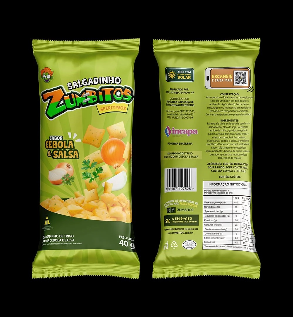 Salgadinho Zumbitos Cebola Salsa 40g 17313 Santos