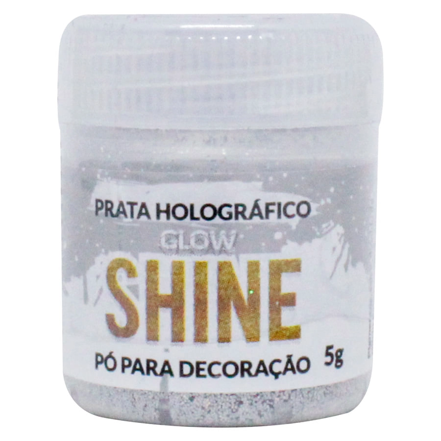 Corante Decor Po Glitter Prata Holografico 5g Iceberg