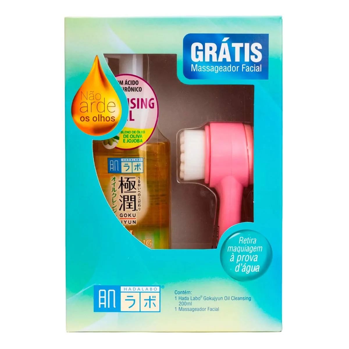 Kit Óleo de Limpeza Facial Gokujyun 200g + Escova Massageadora Facial 1 Unidade