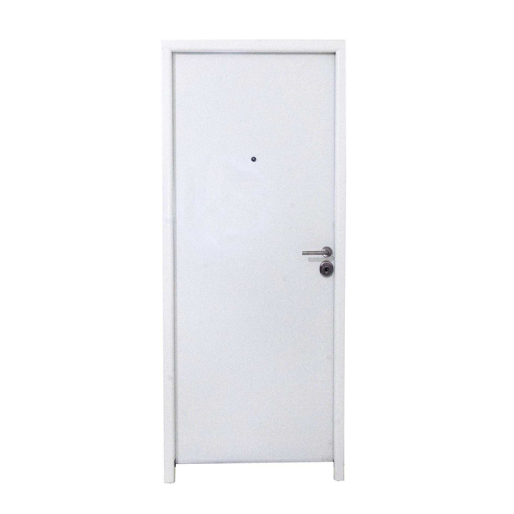 Porta de Segurança de Giro Metal Pintura Eletrostática Branco Lado Esquerdo 2,10x0,82m THT