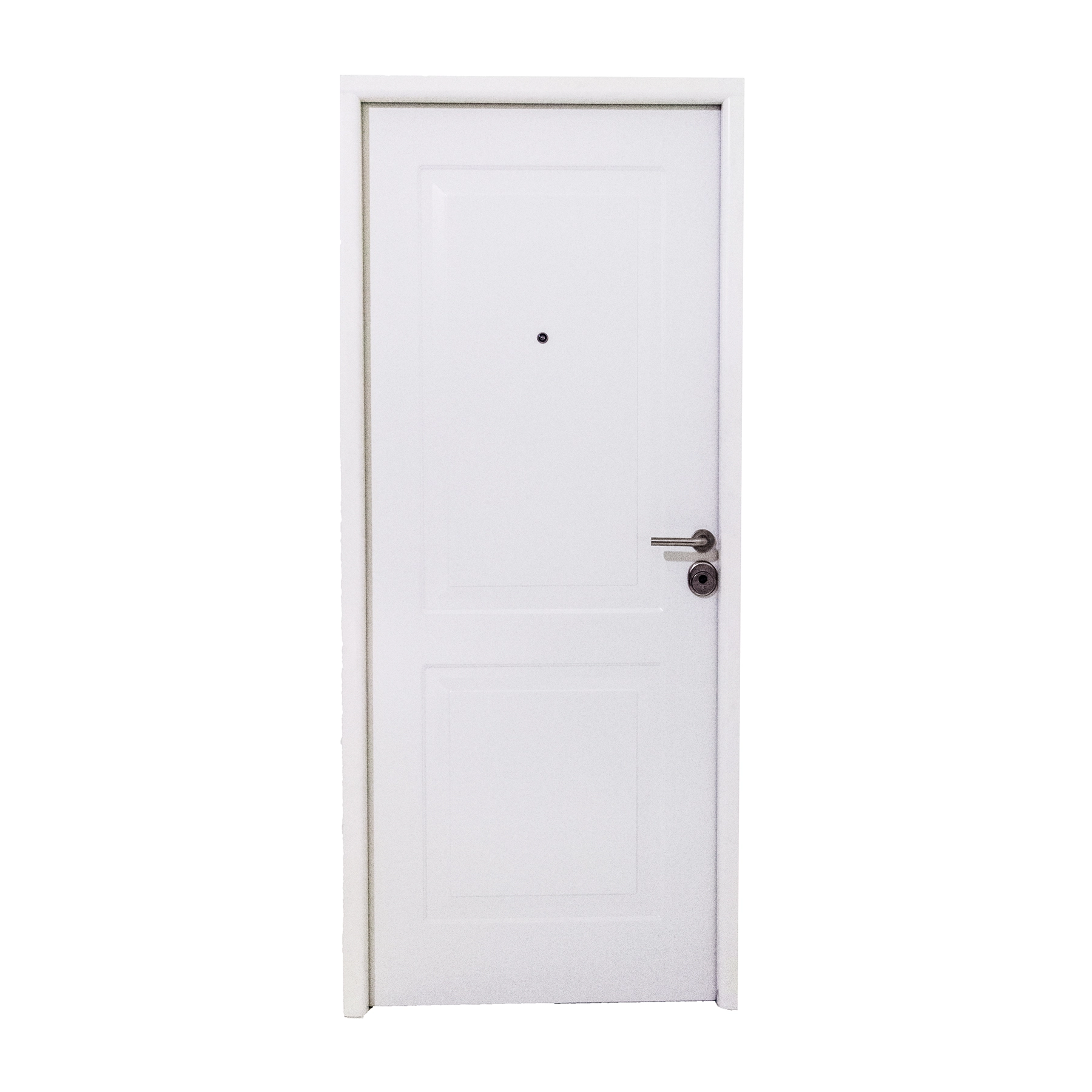 Porta de Segurança de Giro Metal Pintura Eletrostática Branco Lado Direito 2,10x0,82m THT