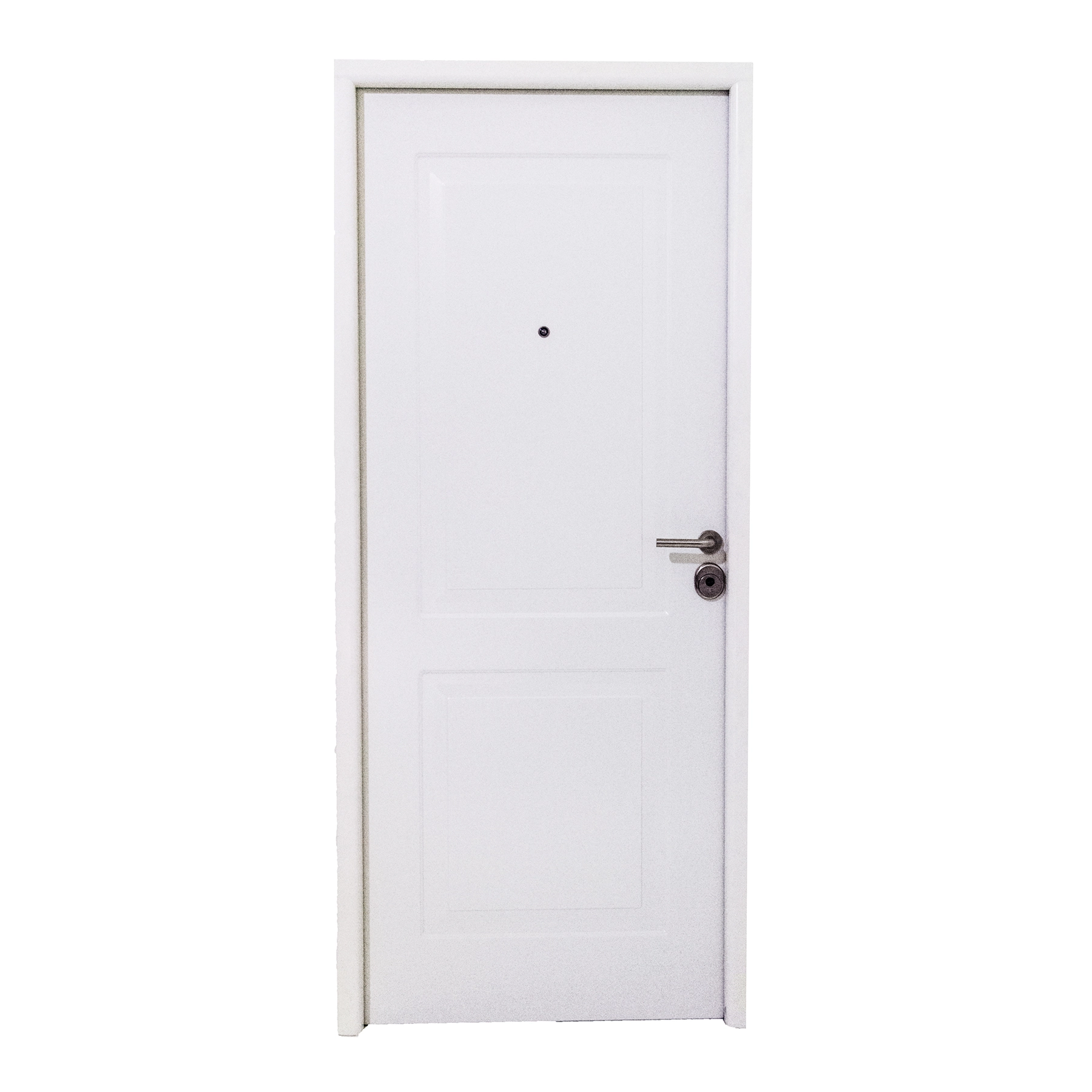Porta de Segurança de Giro Metal Pintura Eletrostática Branco Lado Esquerdo 2,10x0,82m THT