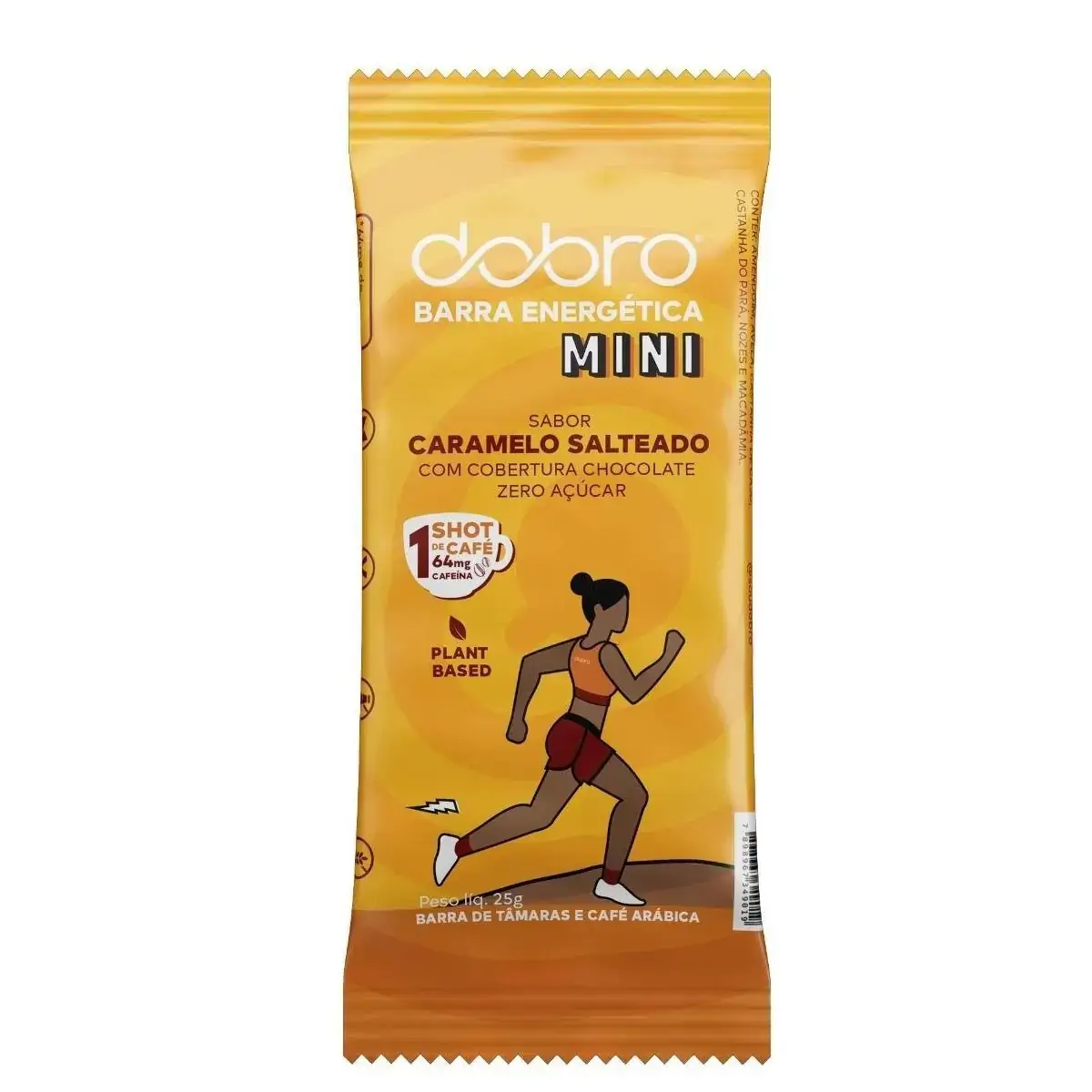 Barra Energética Caramelo Salteado com Chocolate Dobro 25g