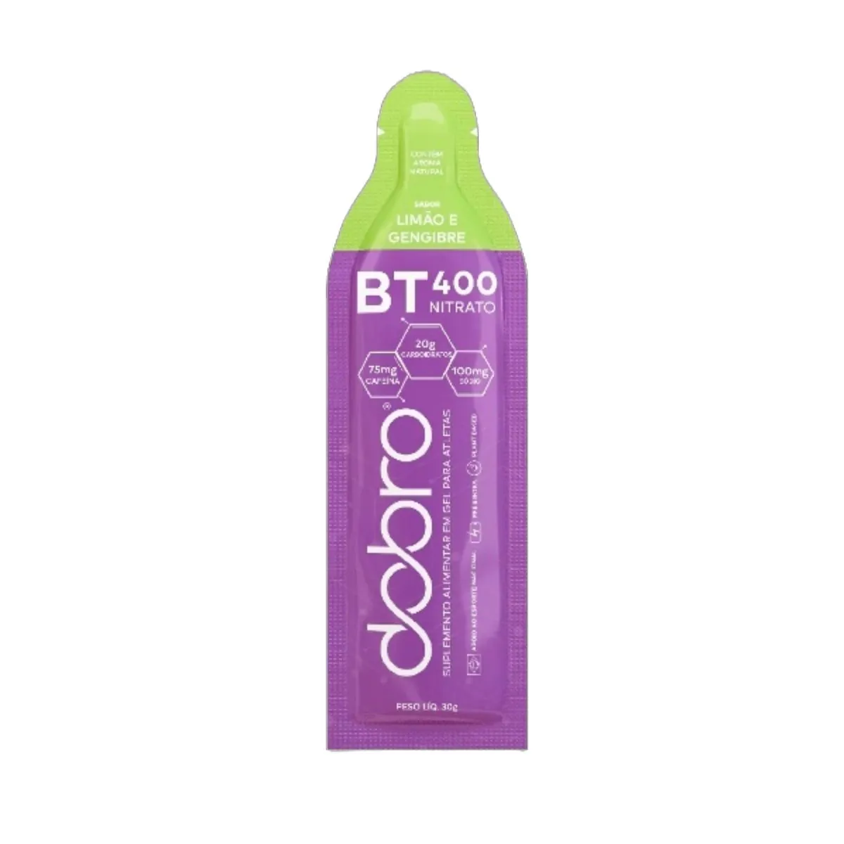Gel Bt Nitrato Com Cafeina Sabor Limao E Gengibre 30g