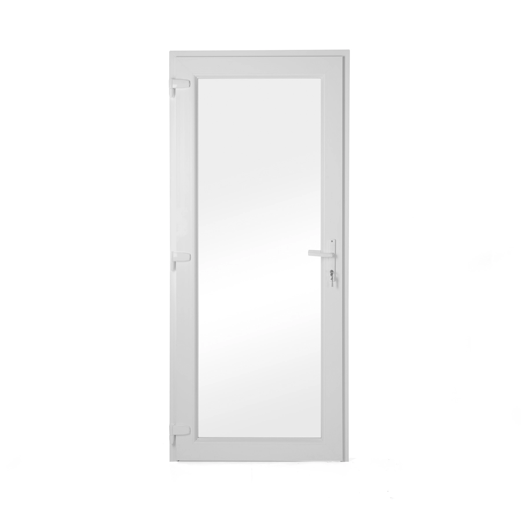 Porta com Visor de Giro PVC Branco 2,10x0,90m Lado Direito Shine