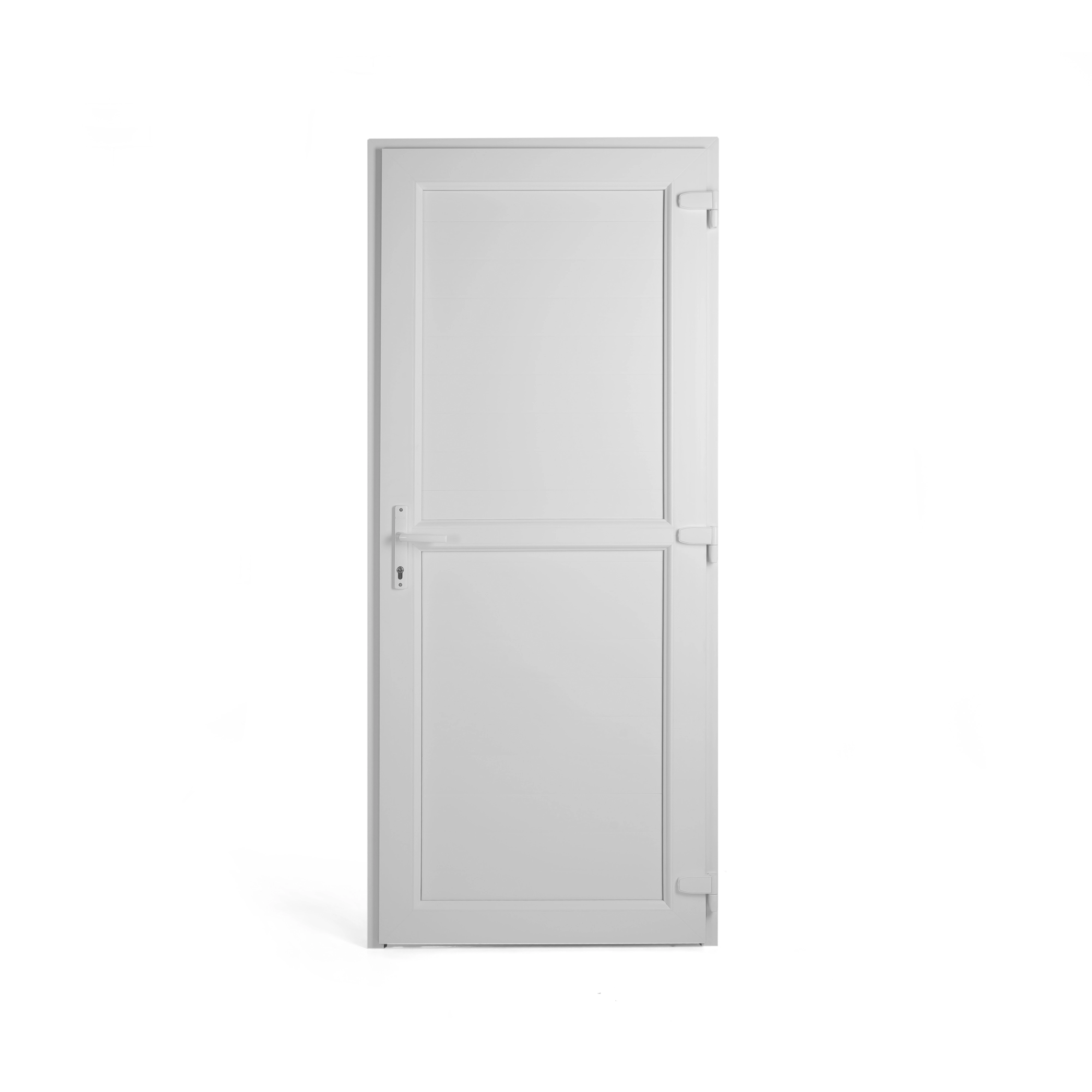 Porta Lambrill de Giro PVC Branco 2,10x0,90m Lado Direito Shine