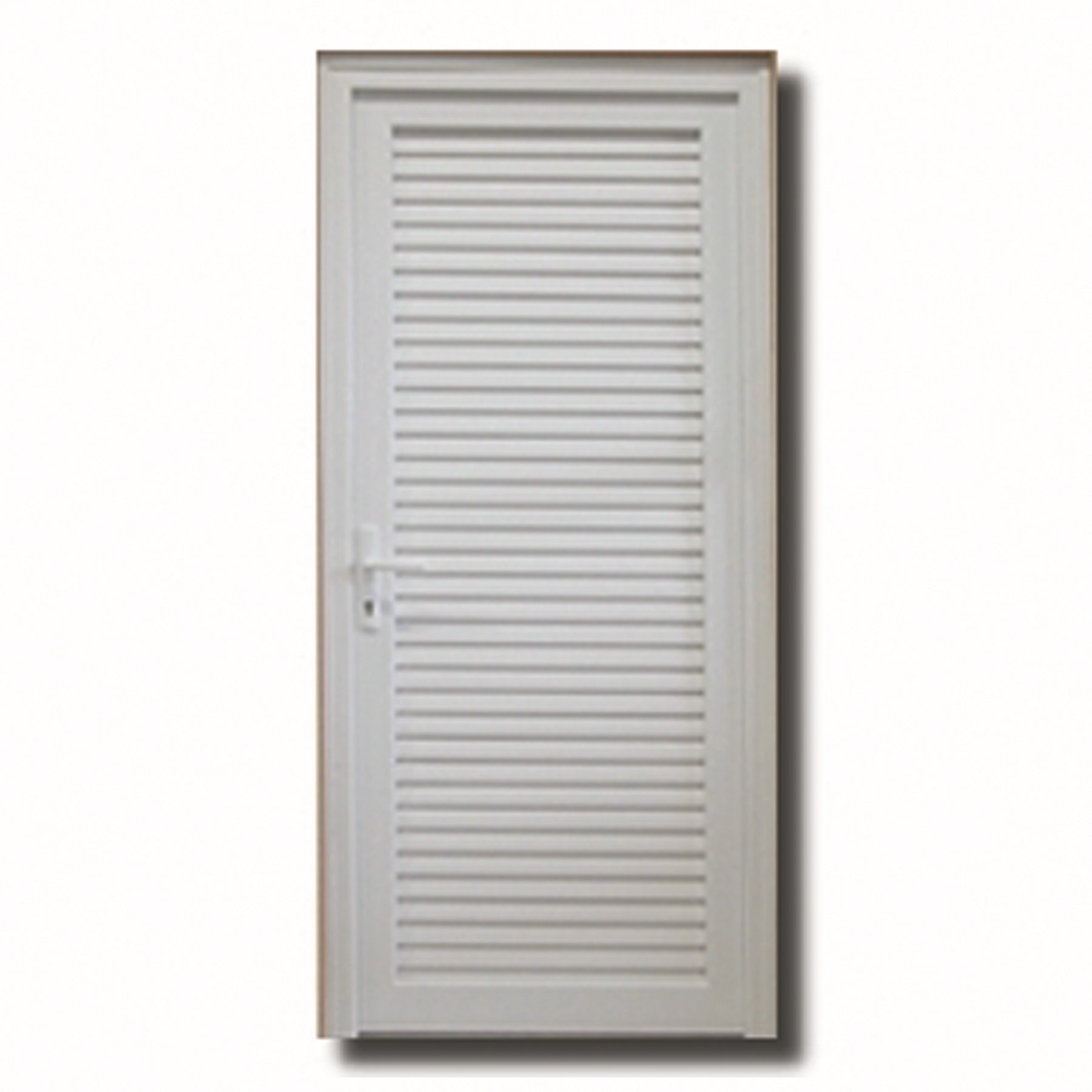 Porta Veneziana de Giro PVC Branco 2,10x0,90m Lado Direito Shine
