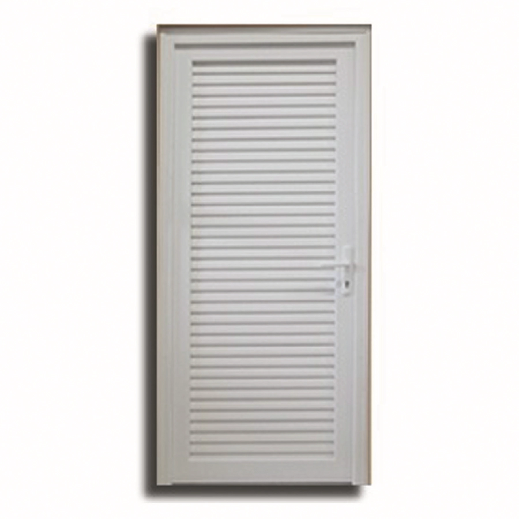 Porta Veneziana de Giro PVC Branco 2,10x0,90m Lado Esquerdo Shine