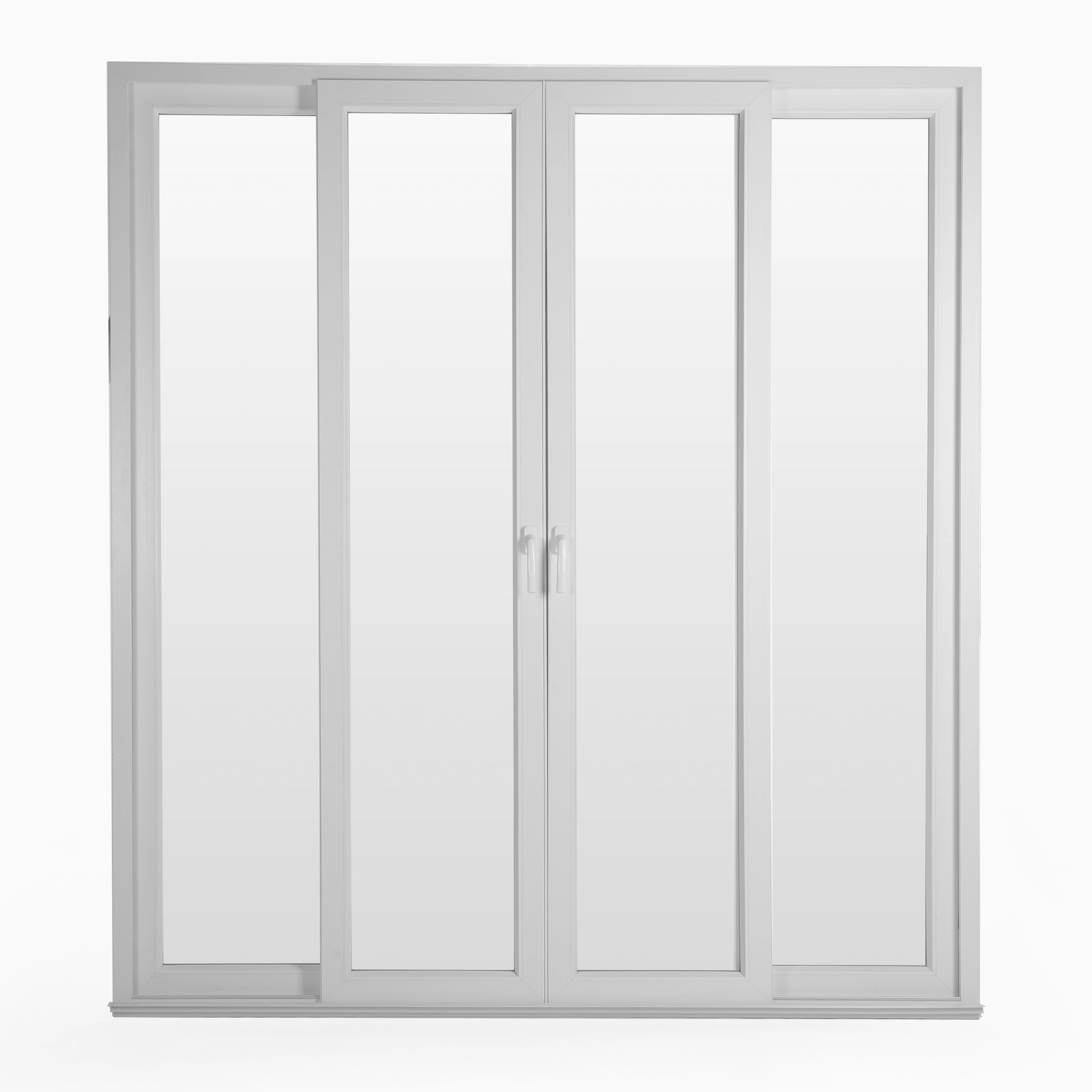 Porta de Correr 4 Folhas PVC Branco 2,15x2,00m Shine