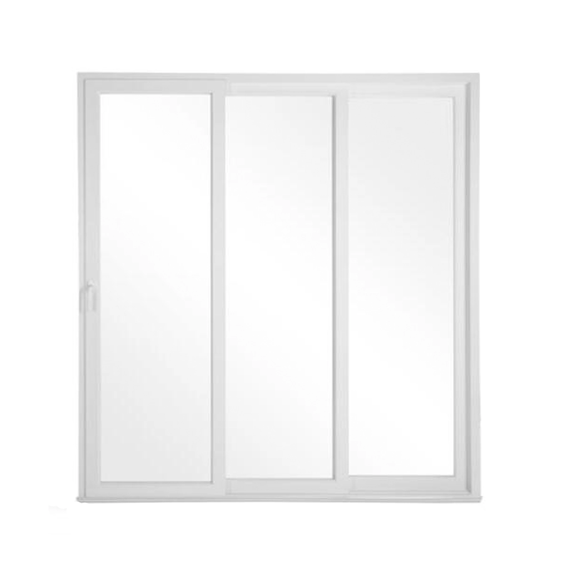 Porta de Correr PVC Branco 2,15x2,00m Lado Direito Shine