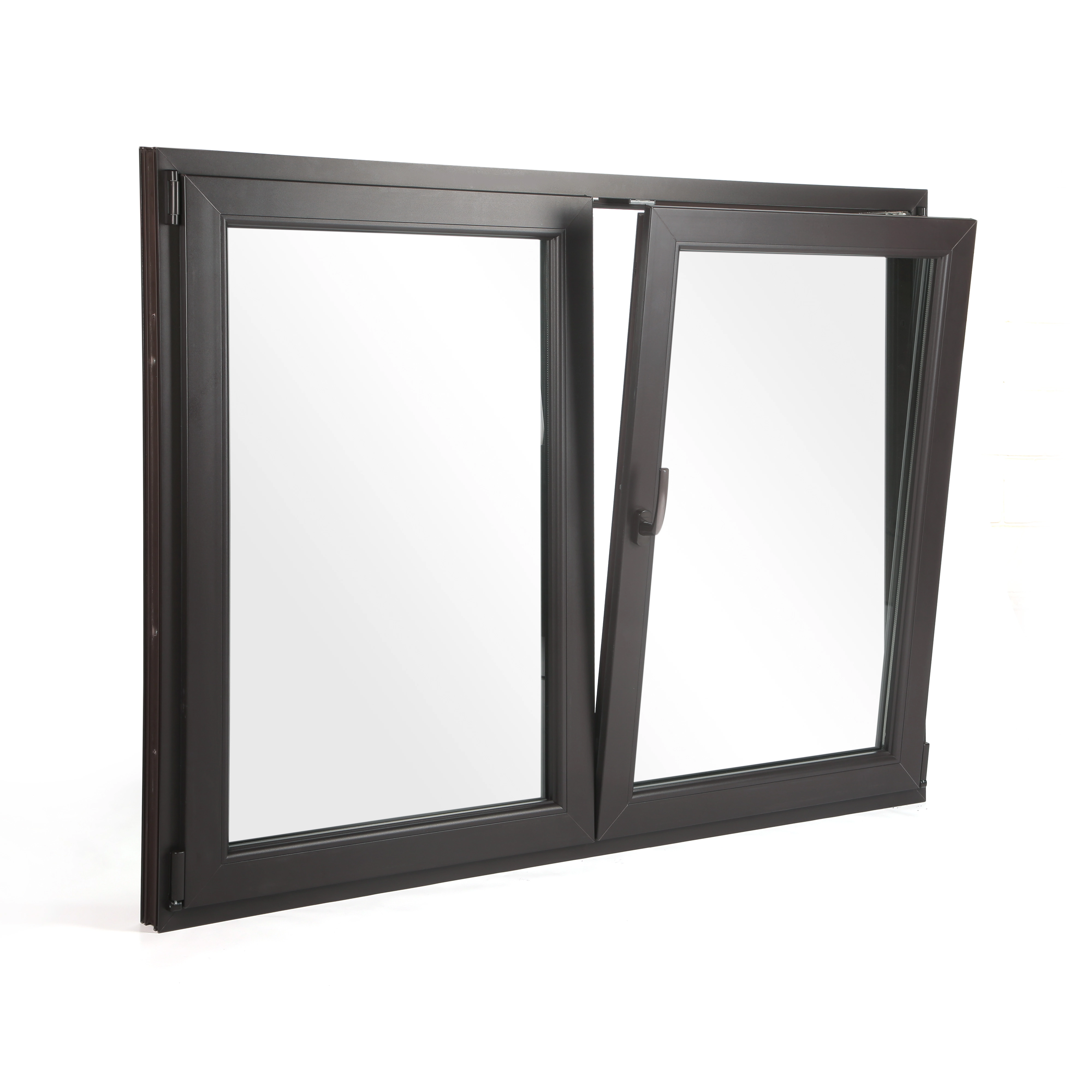 Janela de PVC Abre e Tomba 2 Folhas 120x160cm Shine Shine Preta