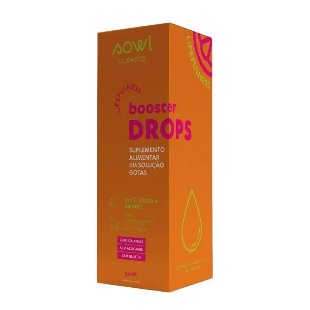 Booster Drops Sowl Lifefulness Selênio Zinco VitC gotas 30ml