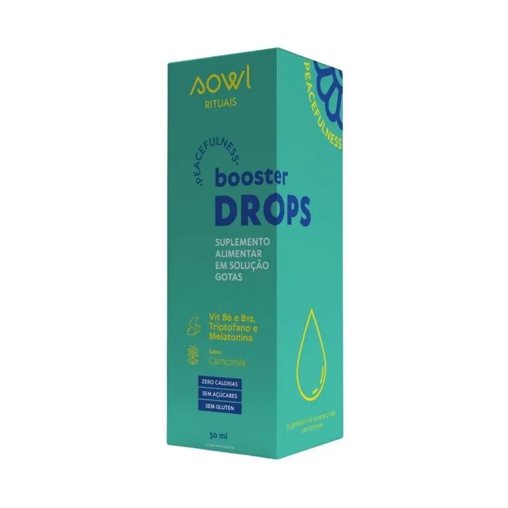 Booster Drops Sowl Peacefulness Melatonina B6 B12 gotas 30ml