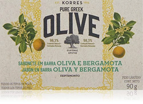 óleo De Oliva E Bergamota Sabonete Em Barra 90g, Korres