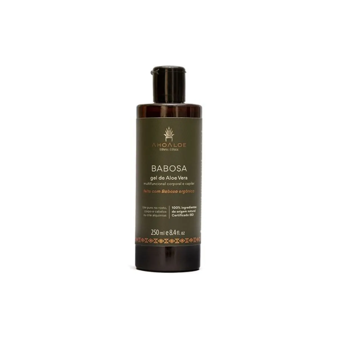 Gel Multifuncional Ahoaloe Babosa E Aloe Vera Organico 250ml
