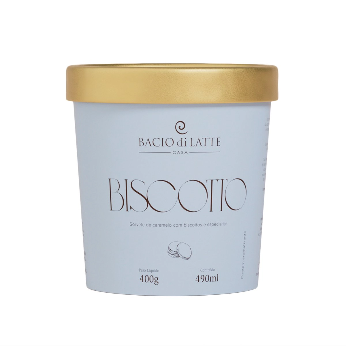 Gelato Sabor Biscotto Gingerbread BACIO DI LATTE Sabor 490ml
