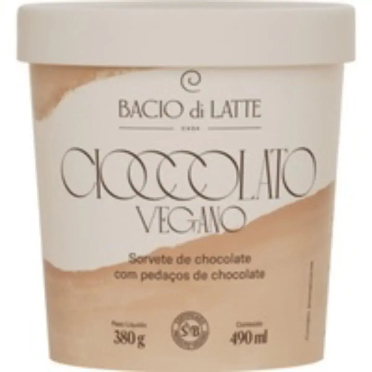 Gelato Cioccolato Vegano BACIO DI LATTE 490ml