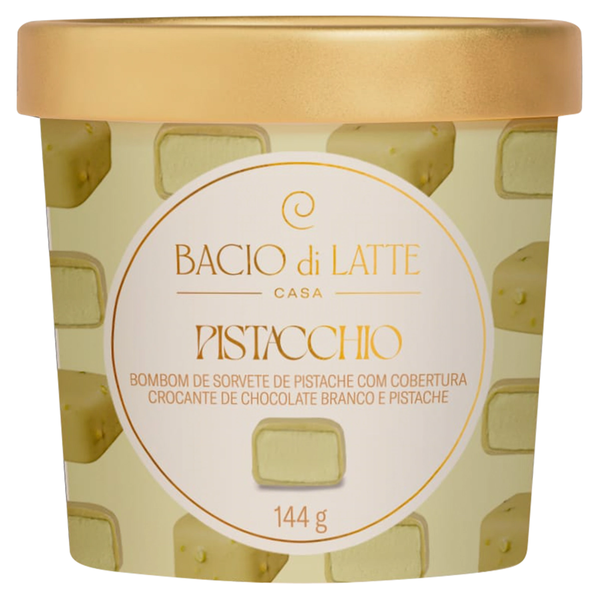 Bombom de Sorvete Pistacchio Bacio di Latte Casa Pote 144g