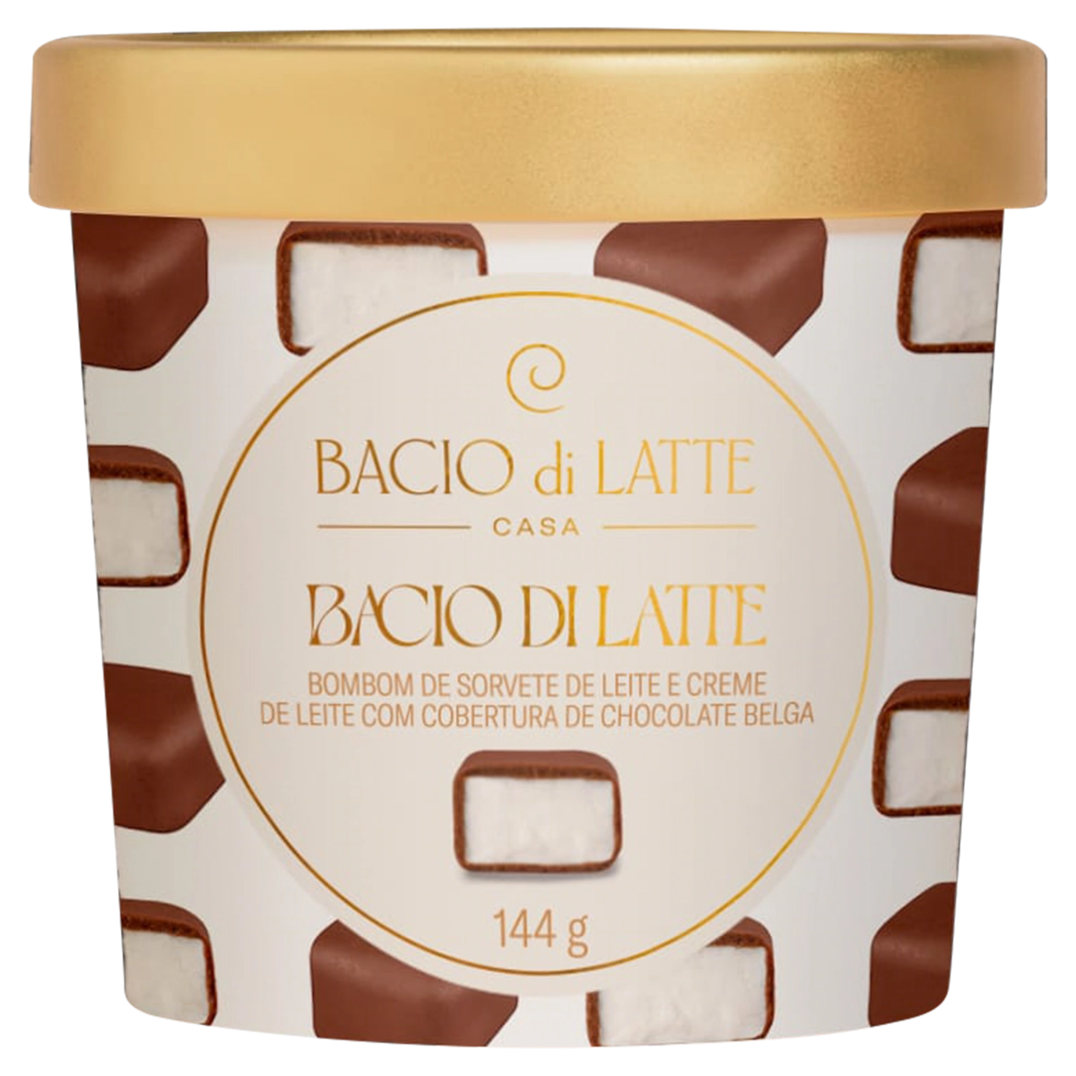 Bombom de Sorvete Bacio di Latte Casa Pote 144g