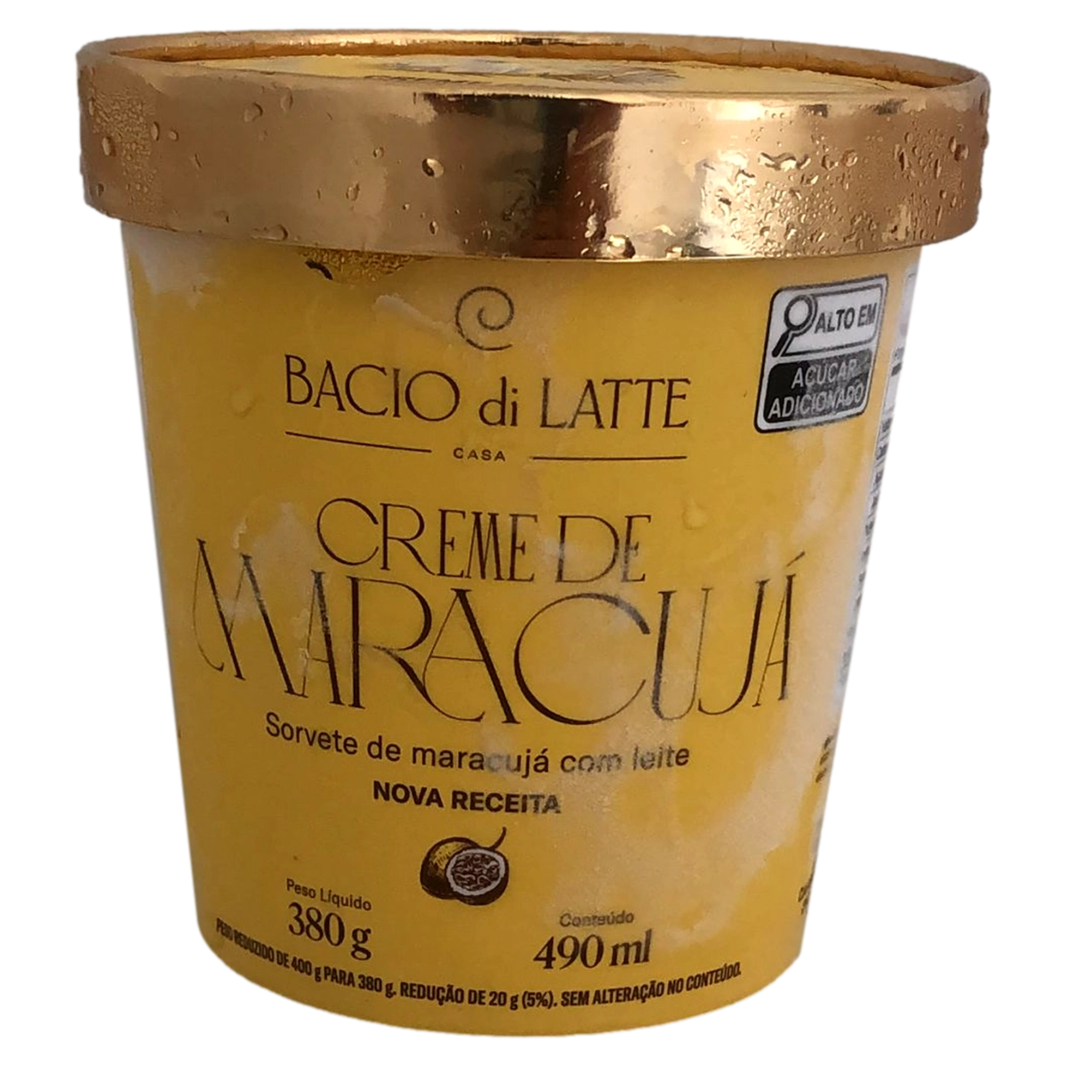 Sorvete Creme De Maracujá Bacio Di Latte Pote 380g