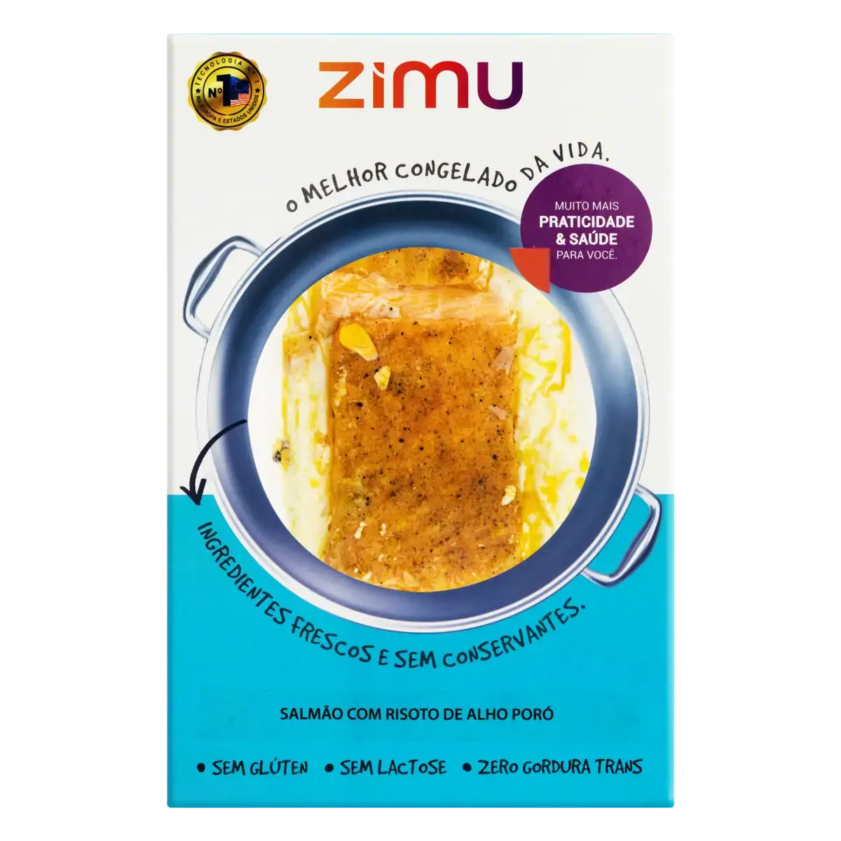Salmão Com Risoto De Alho Poró Zimu Caixa 350g