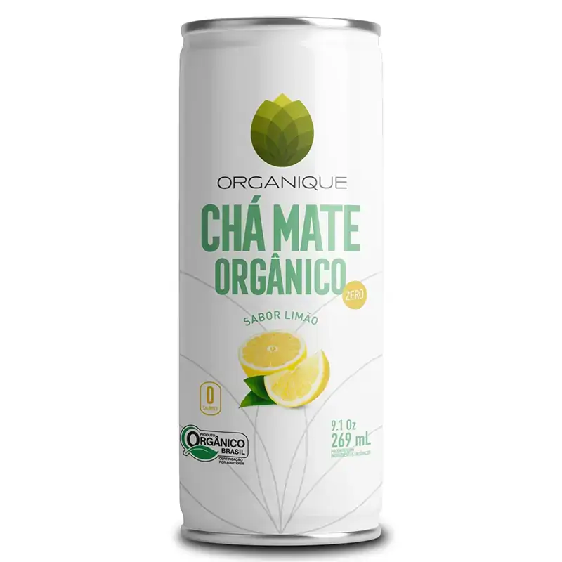 Chá Mate Orgânico Limão Organique Zero Lata 269ml