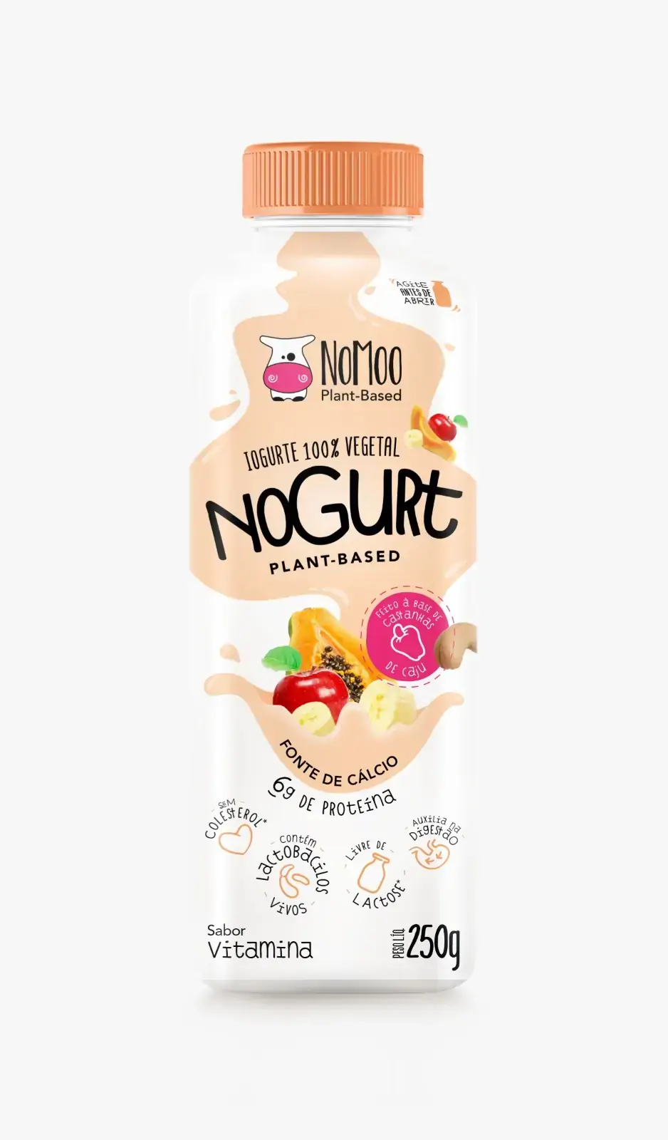 Iogurte Vegetal Vitamina Zero Lactose Nomoo Nogurt Frasco 250g