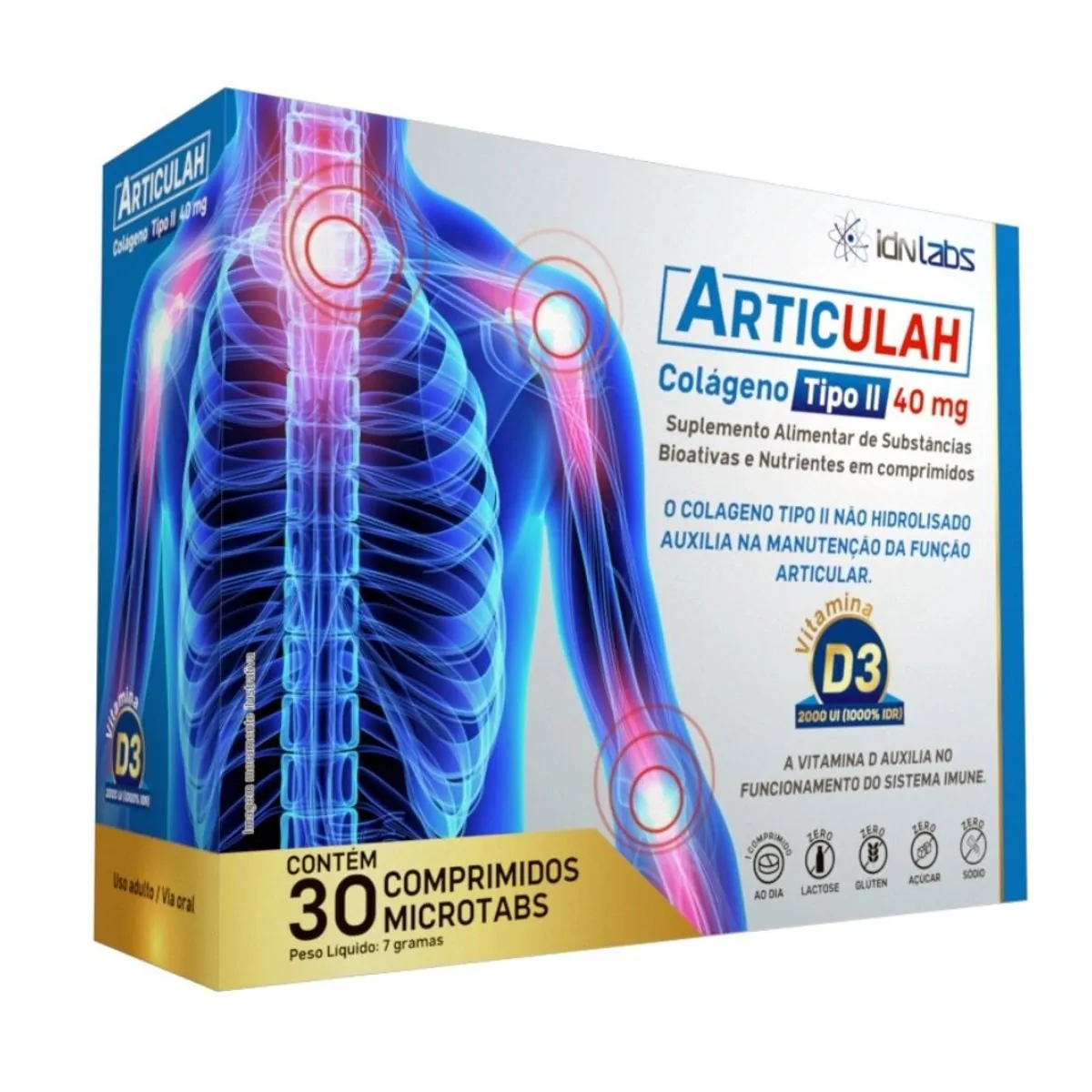 Articulah Colágeno Tipo II 40MG C/30 Comprimidos