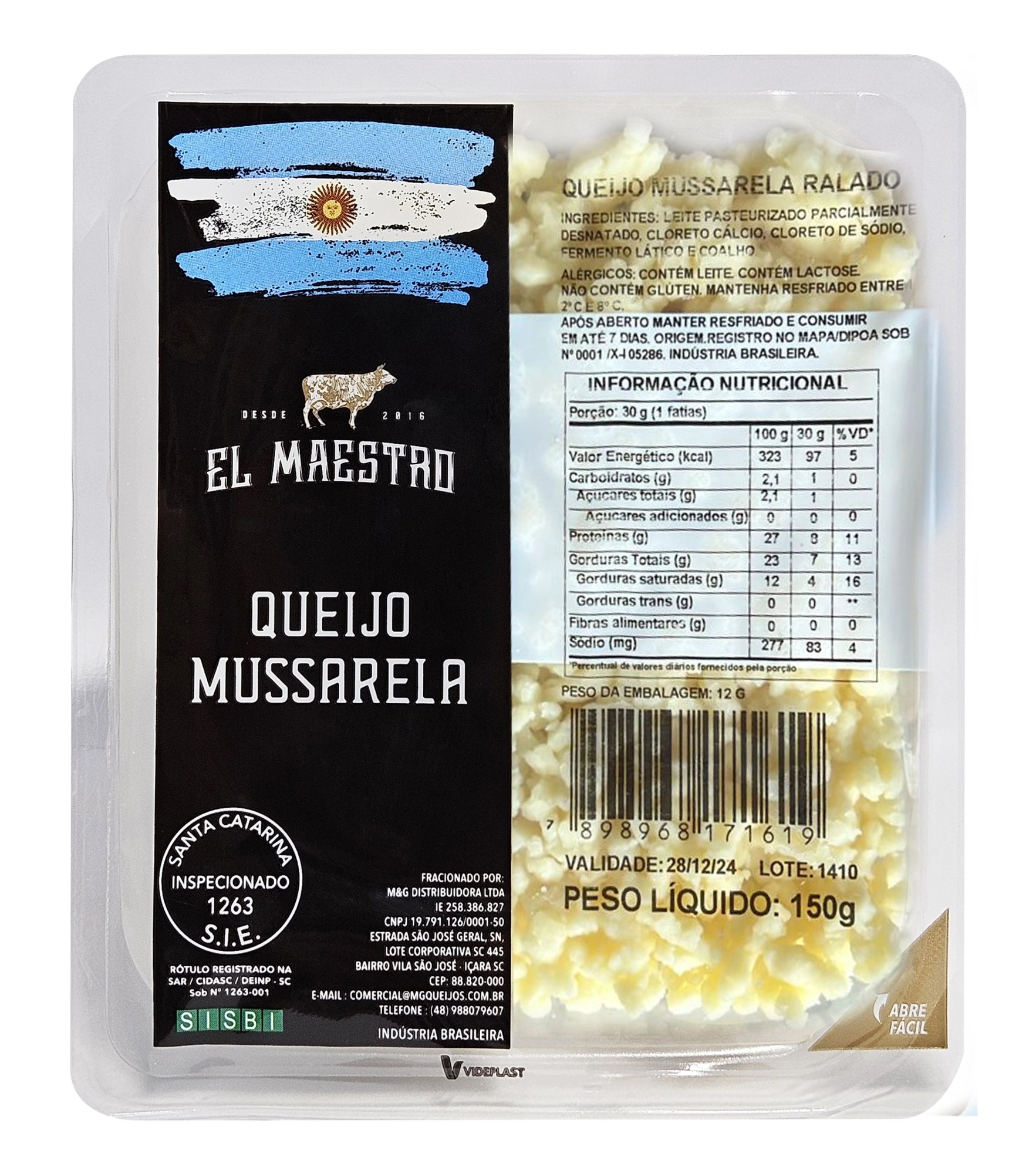 Qj Mussarela El Maestro 140g Ralado