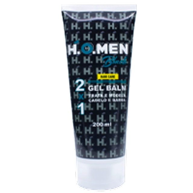 Gel Balm Trata E Modela Cabelo E Barba H.o.men Black 2x1 200ml