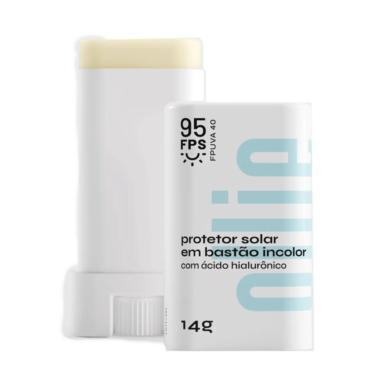 Protetor Solar Bastão Facial Toque Leve Incolor Fps 95 Fp Uva 40 Ollie Caixa 14g