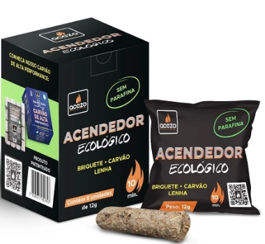Acendedor Ki Chef Carvao/lenha C/6