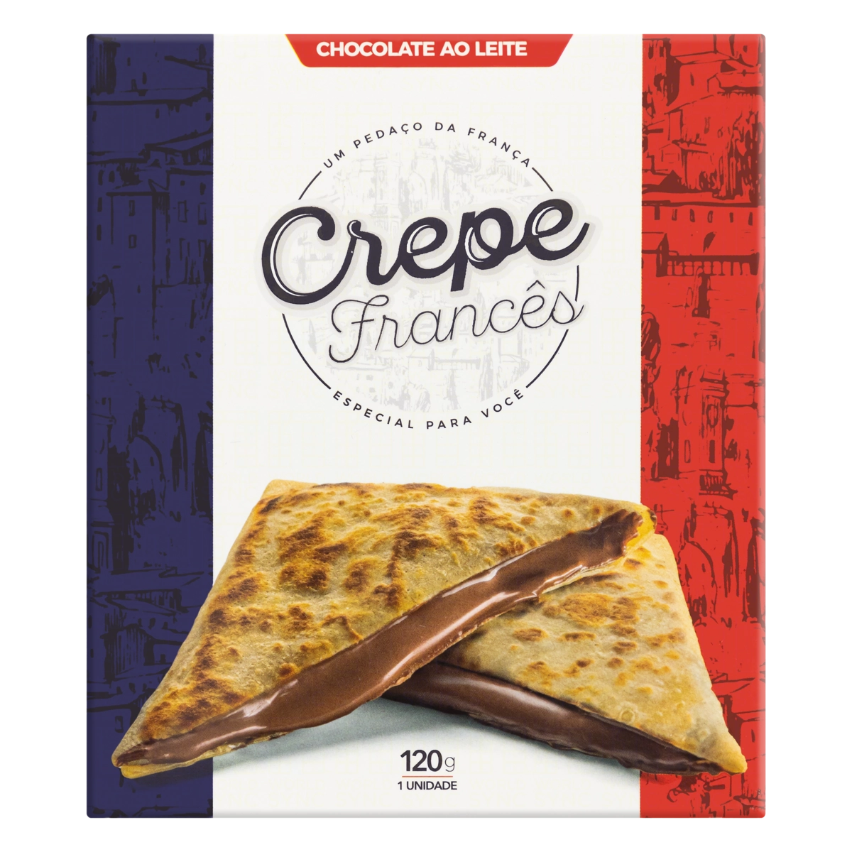 Crepe Congelado Francês Recheio Chocolate Ao Leite èze Crêperie Caixa 120g