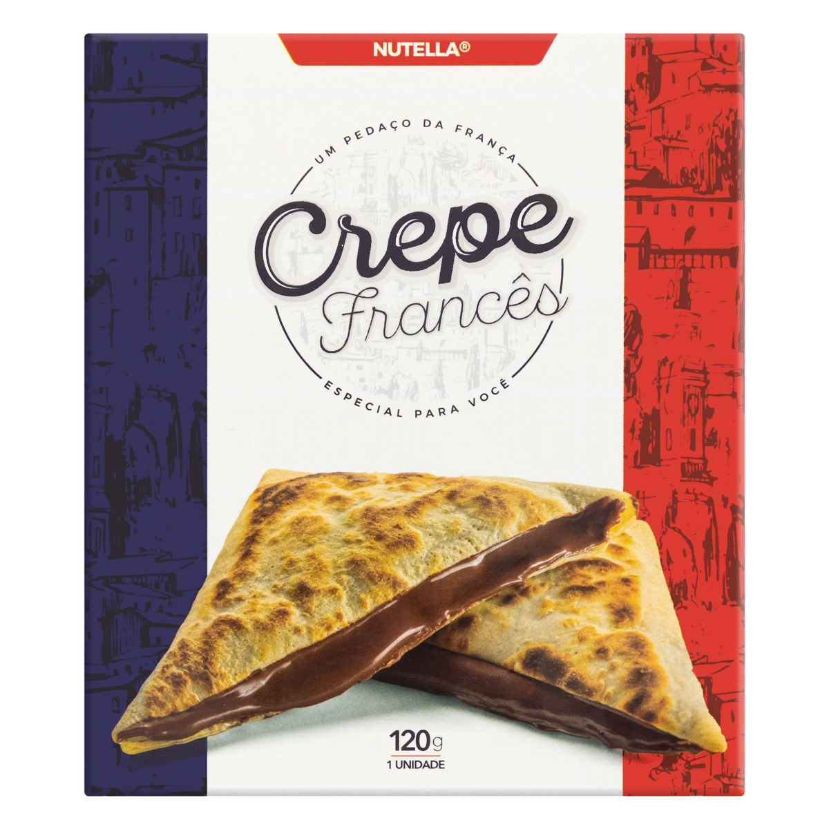 Crepe Congelado Francês Recheio Nutella èze Crêperie Caixa 120g