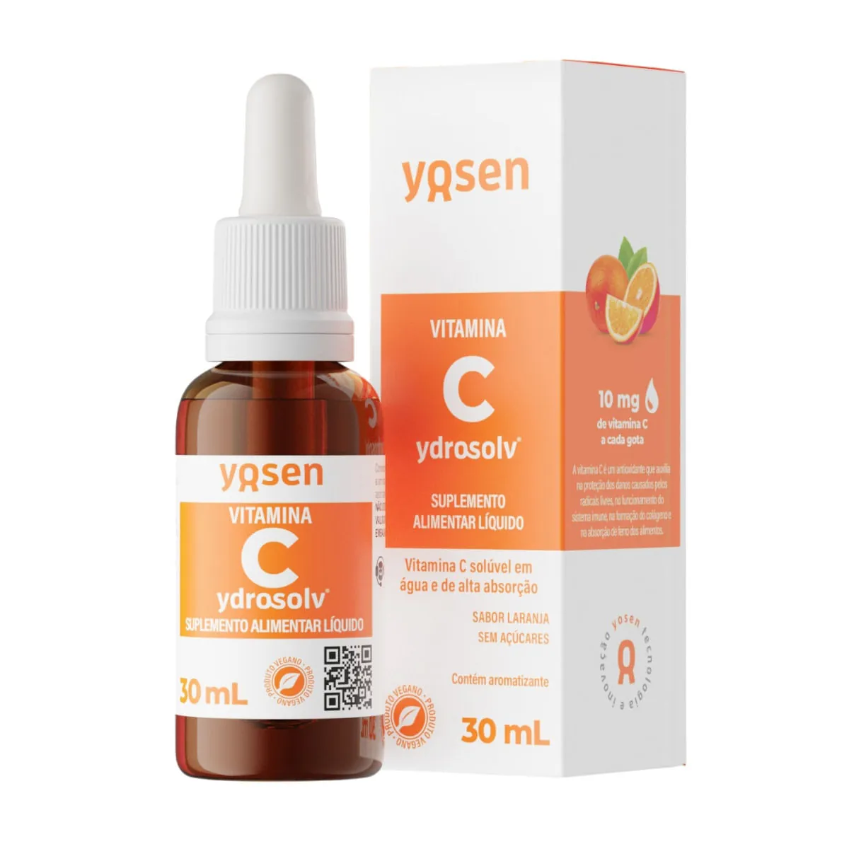 Vitamina C Yosen Ydrosolv Sabor Laranja 30ml Spray