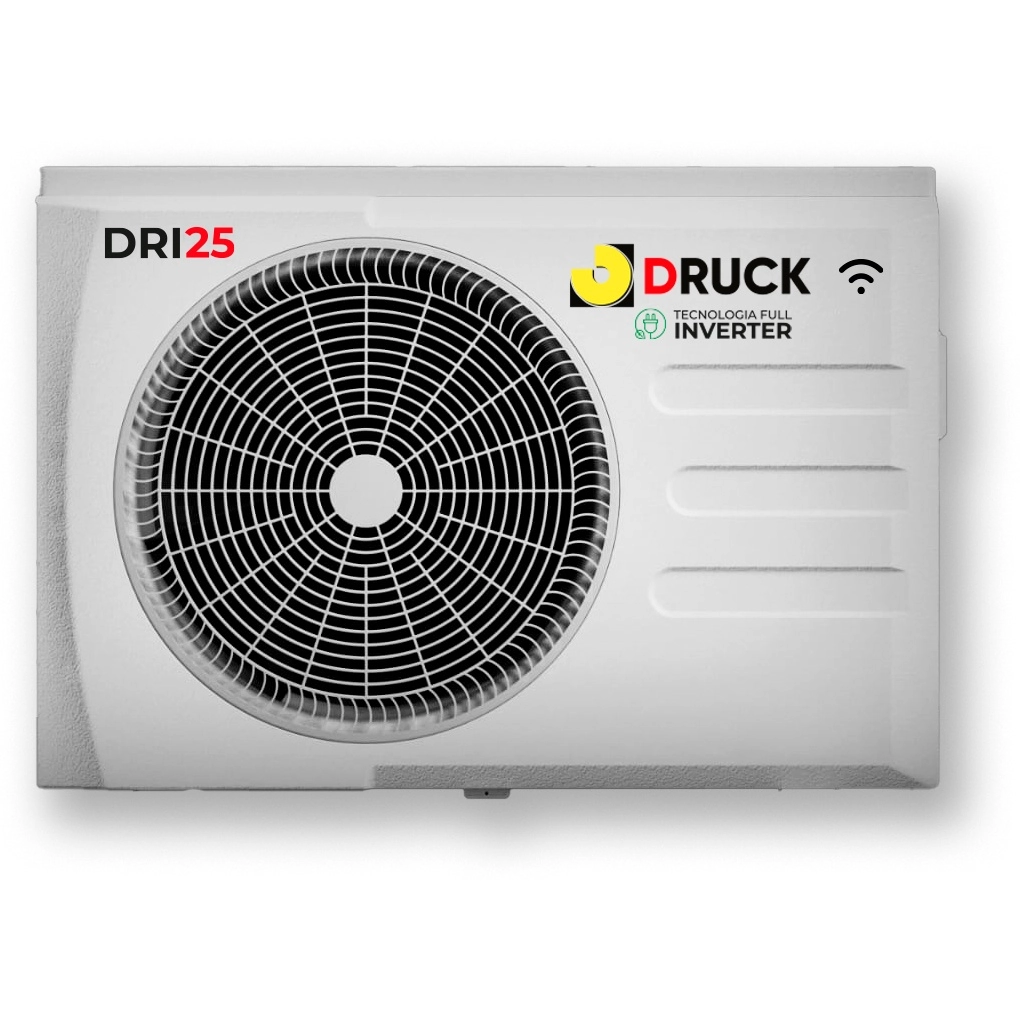 Bomba Trocador De Calor Full Inverter Druck Dri25 Mono 220v Branco Wi-fi 25000 Btus