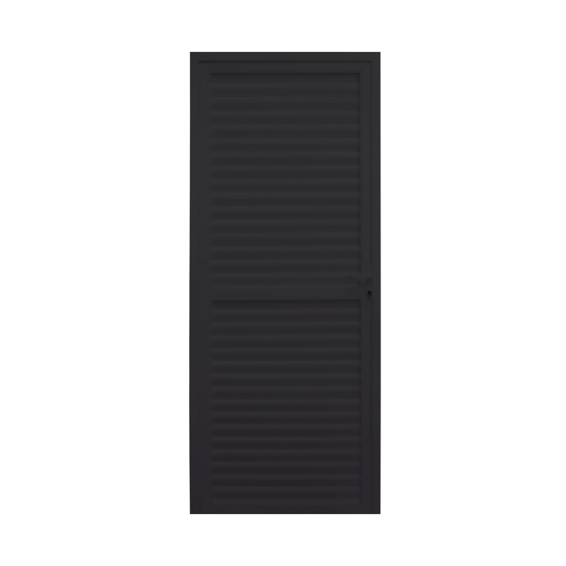 Porta de Giro Veneziana Alumínio Preto Sob Medida Linha 25 OGB Esquadrias