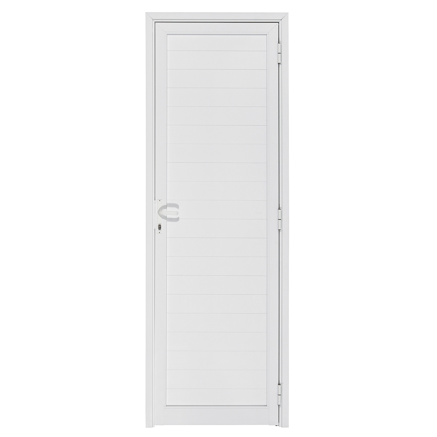 Porta de Giro Lambrill Alumínio Branco Sob Medida Linha 25 OGB Esquadrias