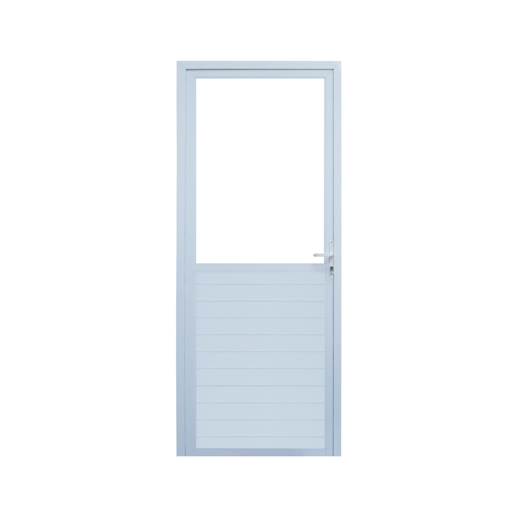 Porta de Giro Lambrill Alumínio Branco Sob Medida Linha 25 OGB Esquadrias