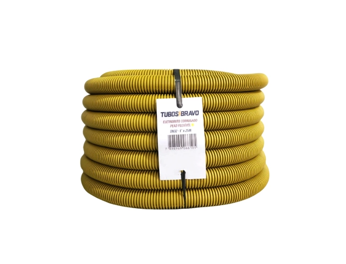 Eletroduto Corrugado Amarelo 1" X 25m Pead Tubos Bravo