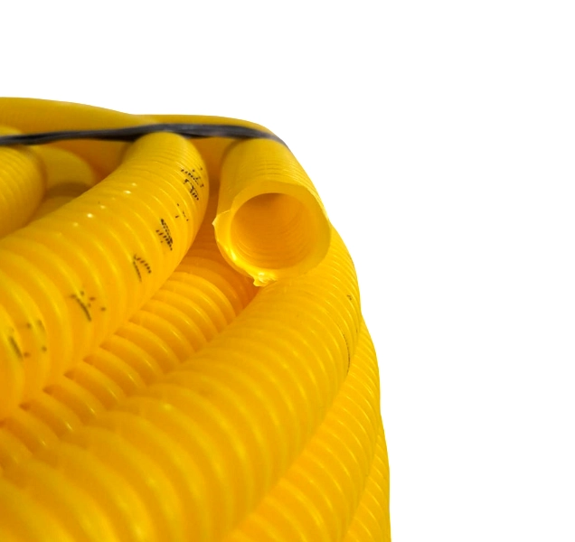 Eletroduto Corrugado Amarelo 1/2" X 50m Pvc Antichamas Tubos Bravo